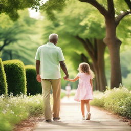 A heartwarming scene of a young girl with her father