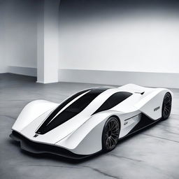 A futuristic supercar inspired by 1990s Group C racecars and Le Mans prototypes