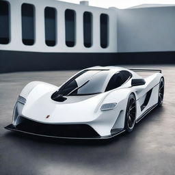 A futuristic supercar inspired by 1990s Group C racecars and Le Mans prototypes