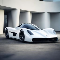 A futuristic supercar inspired by 1990s Group C racecars and Le Mans prototypes