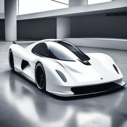 A futuristic supercar inspired by 1990s Group C racecars and Le Mans prototypes