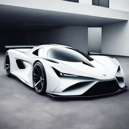 A futuristic supercar inspired by 1990s Group C racecars and Le Mans prototypes