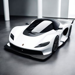 A futuristic supercar inspired by 1990s Group C racecars and Le Mans prototypes