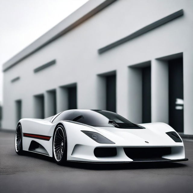 A futuristic supercar inspired by 1990s Group C racecars and Le Mans prototypes