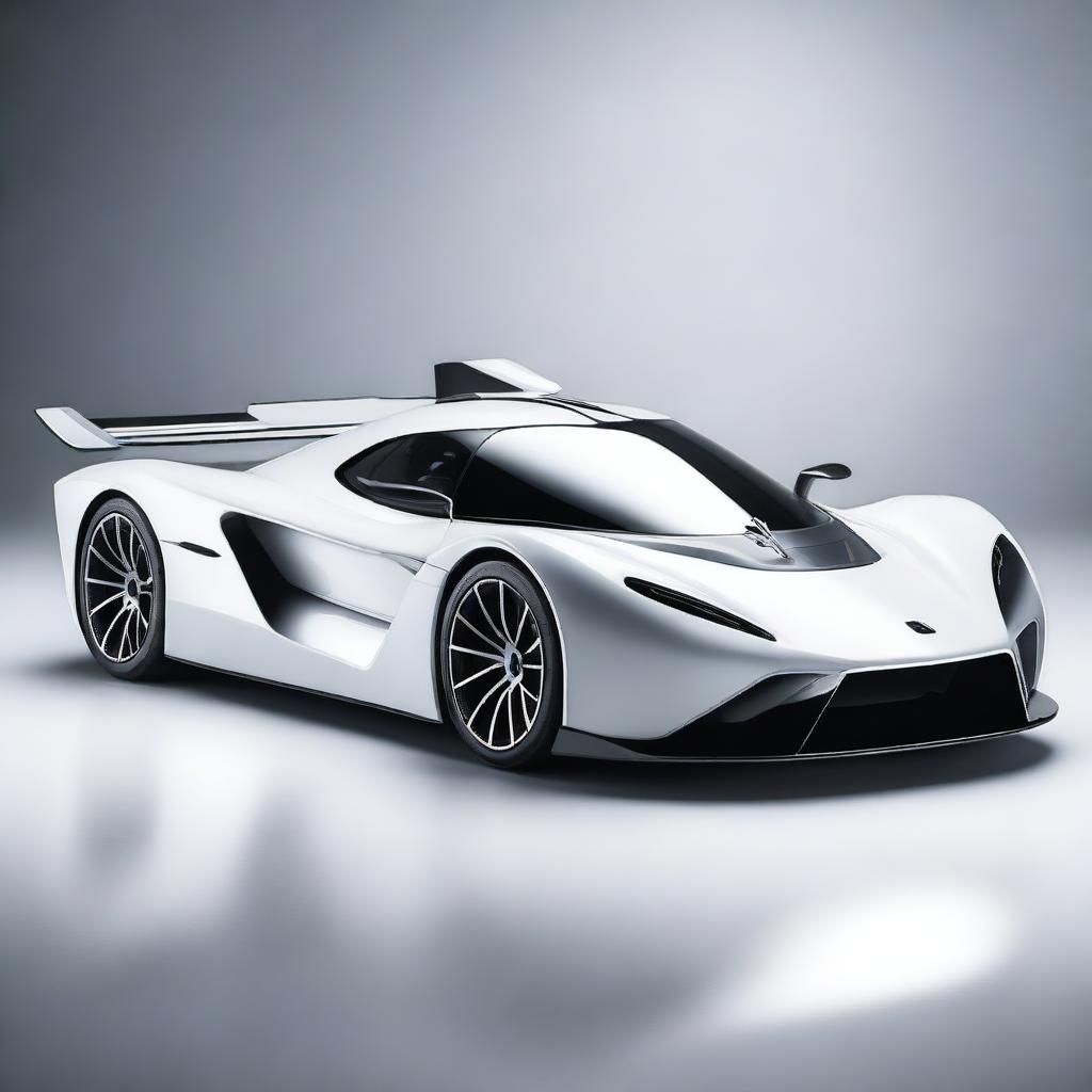 A futuristic supercar inspired by 1990s Group C racecars and Le Mans prototypes