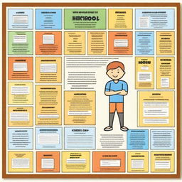 A self-introductory poster that answers questions like 'Who am I?', 'What do I do?', 'What are my hobbies?', and 'What are my goals?'