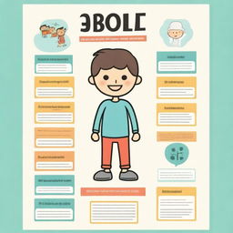 A self-introductory poster that answers questions like 'Who am I?', 'What do I do?', 'What are my hobbies?', and 'What are my goals?'