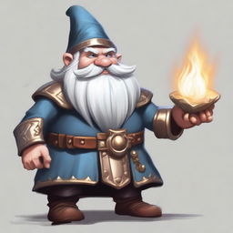 A deep gnome abjuration wizard wearing full plate armor that is too big for him