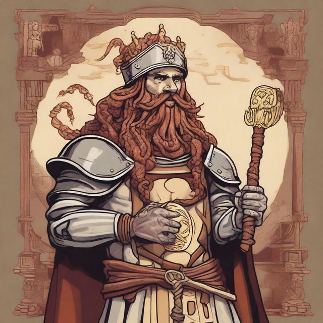 A Dungeons & Dragons style illustration depicting a character who has taken the Oath of the Pastafarian