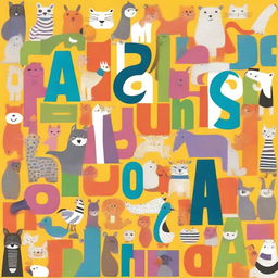 A vibrant and colorful illustration featuring various animals arranged alphabetically from A to Z