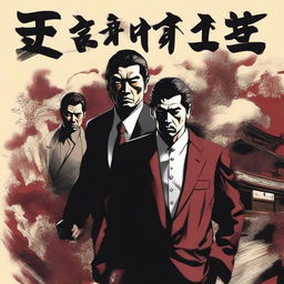 A dramatic book cover featuring the intense world of the Yakuza mafia