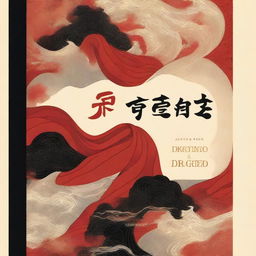 The book cover titled 'Sob o Signo do Dragão' is positioned at the top, with elegant and imposing typography, perhaps in a style reminiscent of Japanese calligraphy, using red or gold tones to highlight the power and intensity of the narrative