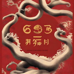 The book cover titled 'Sob o Signo do Dragão' is positioned at the top, with elegant and imposing typography, perhaps in a style reminiscent of Japanese calligraphy, using red or gold tones to highlight the power and intensity of the narrative