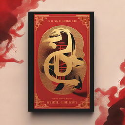 The book cover titled 'Sob o Signo do Dragão' is positioned at the top, with elegant and imposing typography, perhaps in a style reminiscent of Japanese calligraphy, using red or gold tones to highlight the power and intensity of the narrative