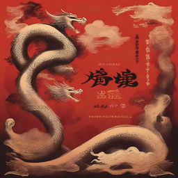 The book cover titled 'Sob o Signo do Dragão' is positioned at the top, with elegant and imposing typography, perhaps in a style reminiscent of Japanese calligraphy, using red or gold tones to highlight the power and intensity of the narrative