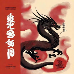 The book cover titled 'Sob o Signo do Dragão' is positioned at the top, with elegant and imposing typography, perhaps in a style reminiscent of Japanese calligraphy, using red or gold tones to highlight the power and intensity of the narrative