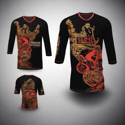 Create a design for a top jersey for an extracurricular Pencak Silat Seni team