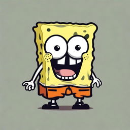 A simple t-shirt design featuring a zombie version of SpongeBob SquarePants