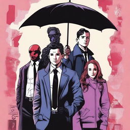 Crie uma capa para fanfic de The Umbrella Academy