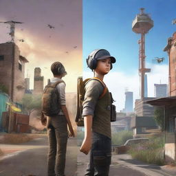 A teenage boy living in two worlds: one in a video game and the other in the real world