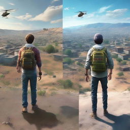 A teenage boy living in two worlds: one in a video game and the other in the real world