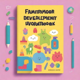 An educational and colorful workbook cover for an Early Childhood Development (ECD) course