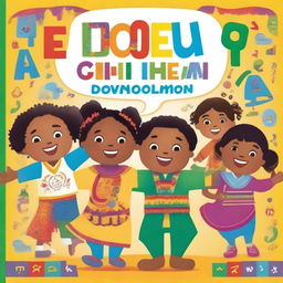 A vibrant Early Childhood Development workbook cover featuring child characters between the ages of 3 to 5