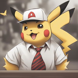 Create an image of Pikachu with the face of Donald Trump, blending their features in a humorous and lighthearted manner.