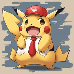 Create an image of Pikachu with the face of Donald Trump, blending their features in a humorous and lighthearted manner.