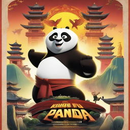 A vibrant and action-packed poster for 'Kung Fu Panda 5: The Celestial Phoenix'