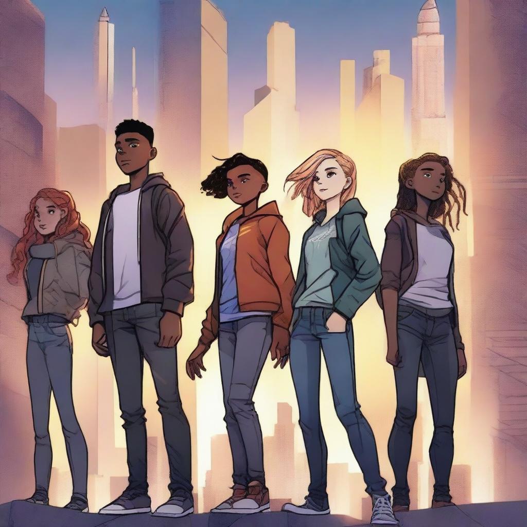 A group of teenagers with newfound abilities stand together, ready to save the world from an unknown power