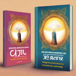 Create a book cover that matches the title 'Sintonizando a Alma Na Vibe do Pai! Um Rolê Espiritual para Encontrar Paz e o Propósito com Deus!' The cover should be vibrant and eye-catching, appealing to a young audience, with elements that suggest spirituality and a modern, youthful vibe