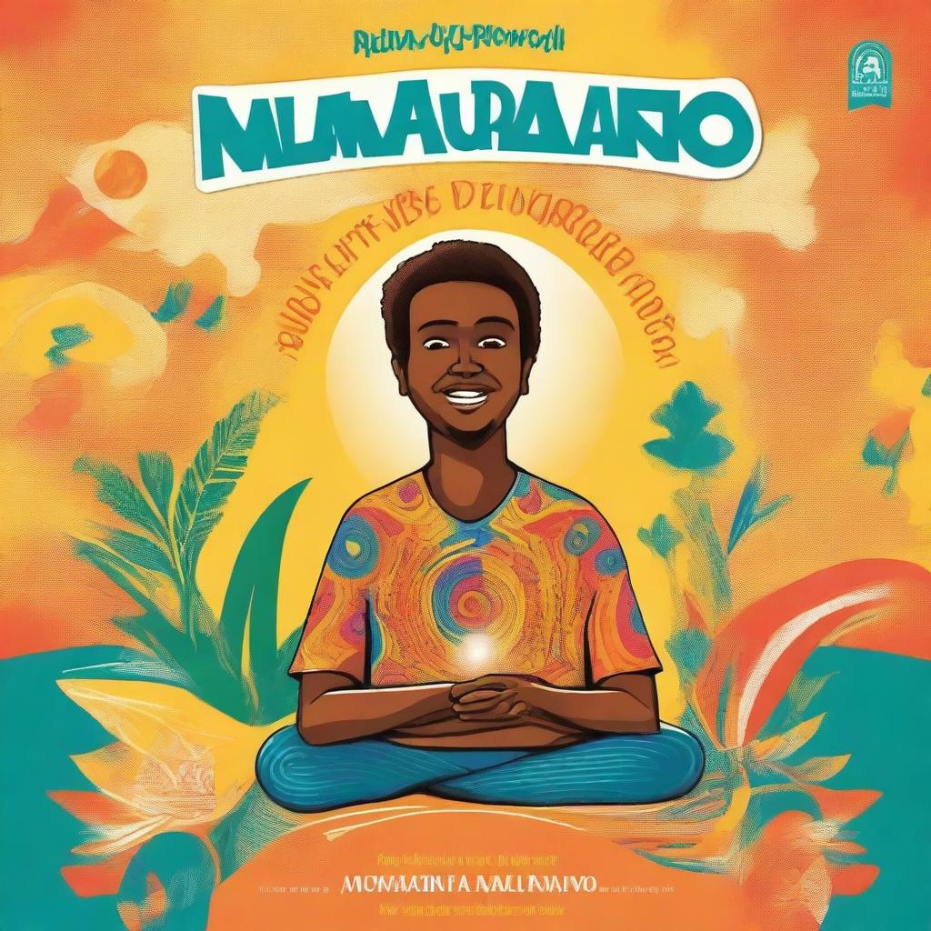 Create a book cover that matches the title 'Sintonizando a Alma Na Vibe do Pai! Um Rolê Espiritual para Encontrar Paz e o Propósito com Deus!' The cover should be vibrant and eye-catching, appealing to a young audience, with elements that suggest spirituality and a modern, youthful vibe, but without any specific religious references