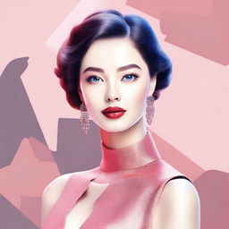 Create an image featuring attractive, stylish, and fashionable women with an AI-generated aesthetic