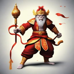 Create an image of the Monkey King, a legendary figure from Chinese mythology