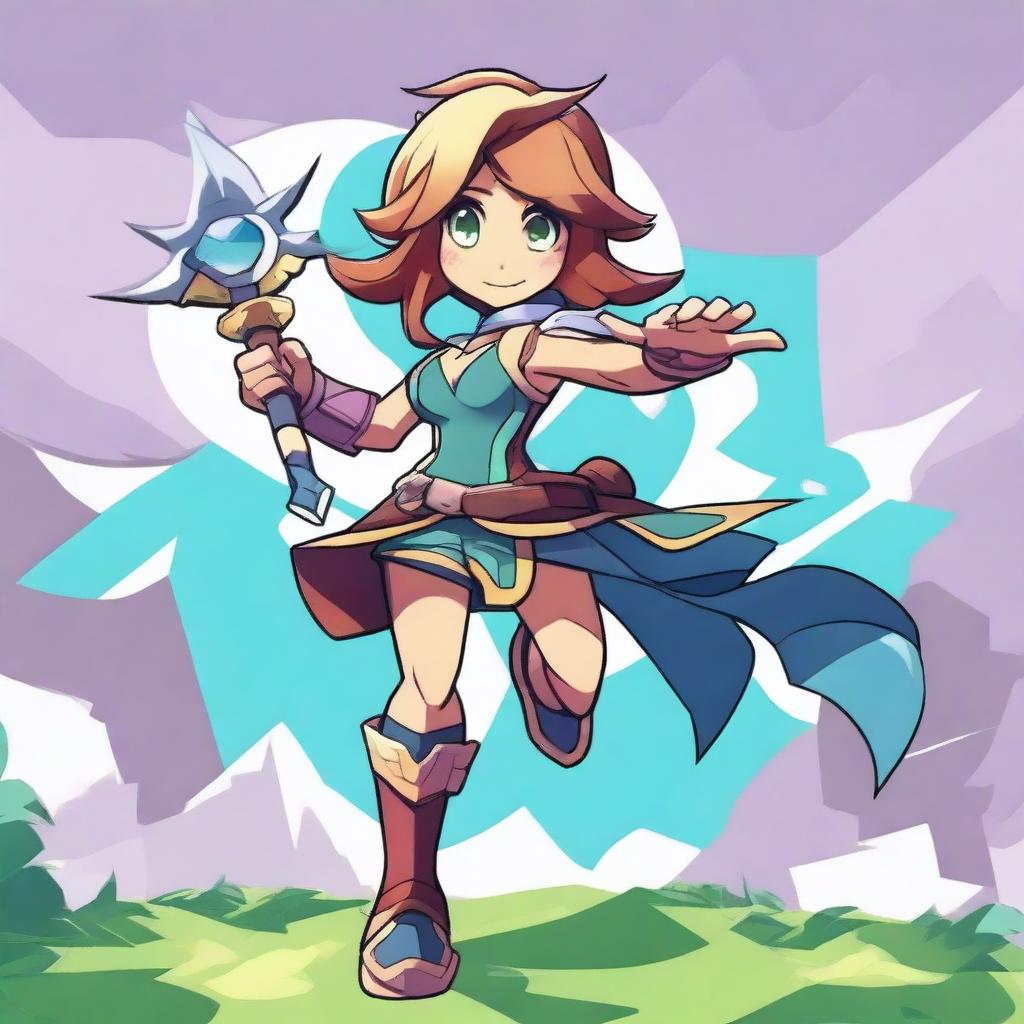 Create an anime-style image featuring Thea from Brawlhalla