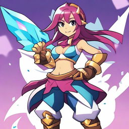 Create an anime-style image featuring Thea from Brawlhalla