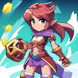 Create an anime-style image of Thea from Brawlhalla