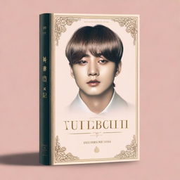 Create a book cover featuring a picture of Kim Taehyung with the title 'Guardian's Obsession'