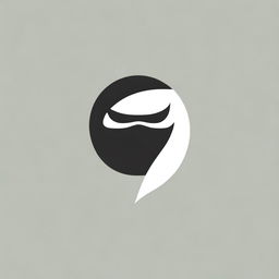 Create a logo featuring the letter 'D' with a ninja face incorporated into the design