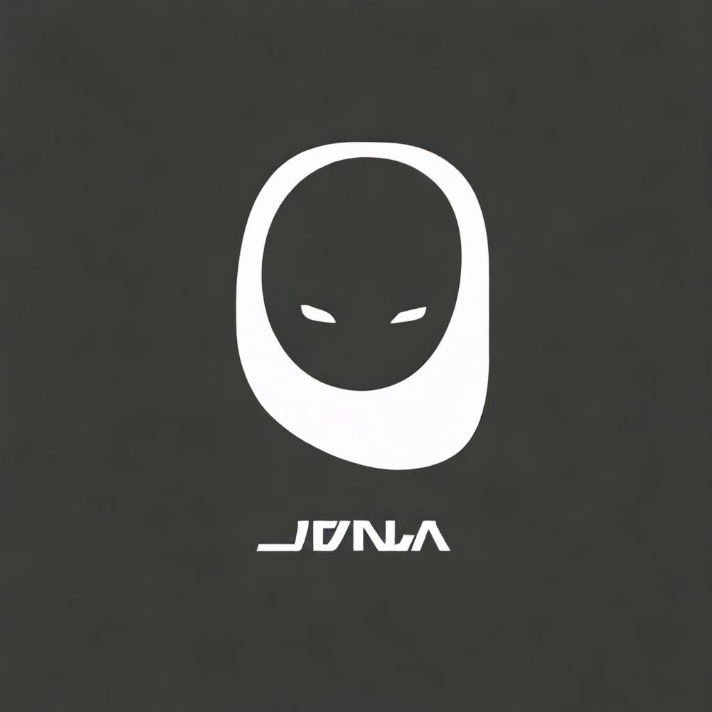 Create a logo featuring the letter 'D' with a ninja face incorporated into the design