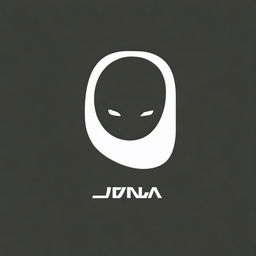 Create a logo featuring the letter 'D' with a ninja face incorporated into the design