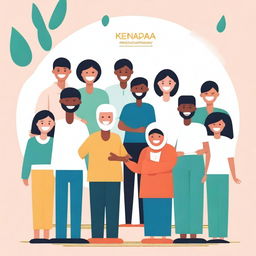 An image that visually represents the phrase 'Kenapa Harus BANSOS', featuring people receiving social assistance with a positive and uplifting atmosphere