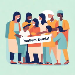 An image that visually represents the phrase 'Kenapa Harus Bantuan Sosial', featuring people receiving social assistance with a positive and uplifting atmosphere