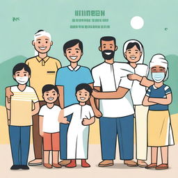 An image that visually represents the phrase 'Kenapa Harus BANSOS (Program Keluarga Harapan (PKH))', featuring people receiving social assistance through the PKH program with a positive and uplifting atmosphere