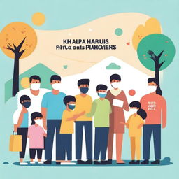 An image that visually represents the phrase 'Kenapa Harus BANSOS (Program Keluarga Harapan (PKH))', featuring people receiving social assistance through the PKH program with a positive and uplifting atmosphere