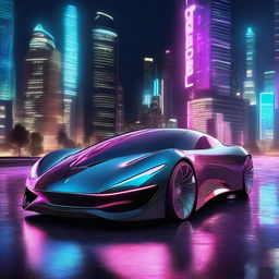 A sleek, futuristic car design with great aerodynamics