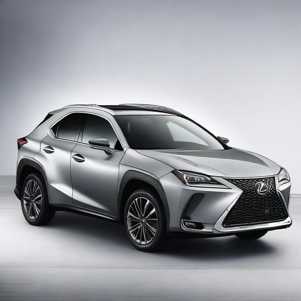 A high-quality image of a Lexus UX in grey color