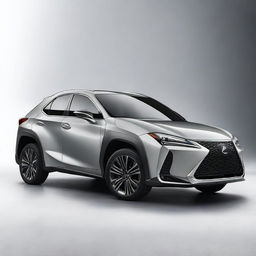 A high-quality image of a Lexus UX in grey color