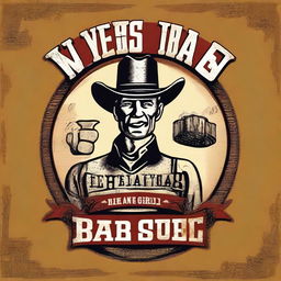 A t-shirt design in a Texas western style featuring the words 'Wankers Bar and Grill' with the strapline 'Helping ugly people have sex since 1956'